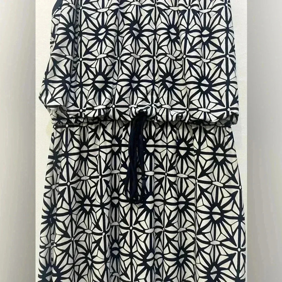 EnFocus Studio Blue and White Print Sleeveless Maxi Dress Size 6 - Picture 4 of 13